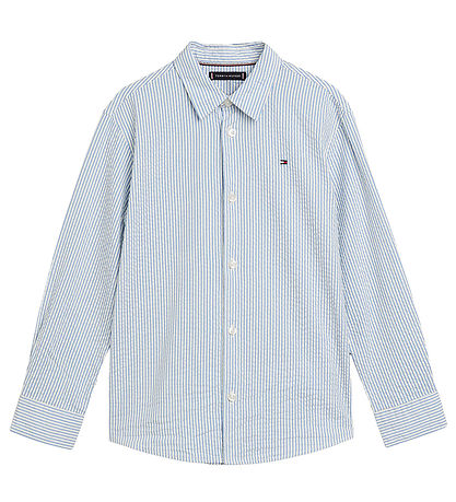 Tommy Hilfiger Skjorte - Seersucker - Blue Spell Stripe