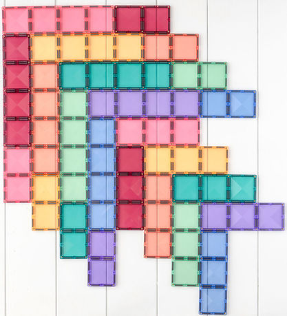 Connetix Magnetsæt - 24 Dele - Pastel Rectangle