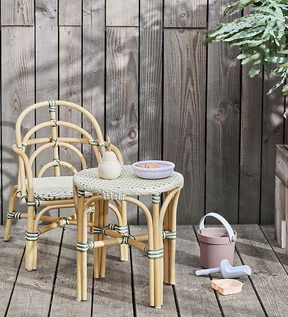 OYOY Udendørs Stol - Momi Mini - 40x45x49 cm - Vanilla/Olive