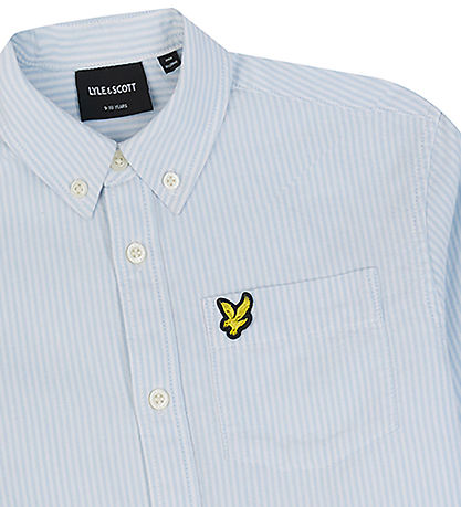 Lyle & Scott Skjorte - Oxford - Lyseblå/Hvid