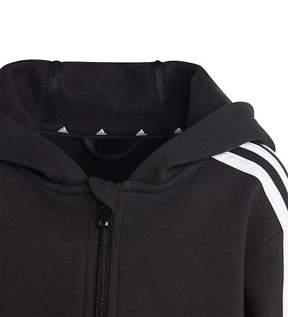 adidas Performance Cardigan - LK 3S FL FZ HD - Sort/Hvid