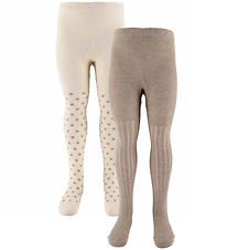 Minymo Strømpebukser - 2-pak - Simply Taupe