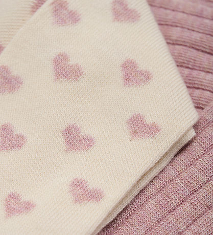 Minymo Strømpebukser - 2-pak - Light Rose
