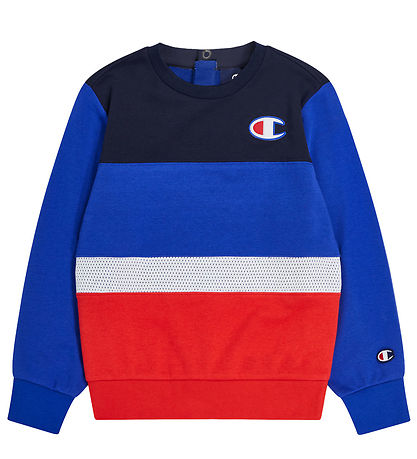 Champion Sweatsæt - Sweatshirt/Sweatpants - Blå/Rød/Hvid