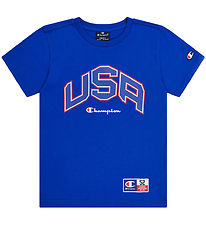 Champion T-shirt - Blå m. Print