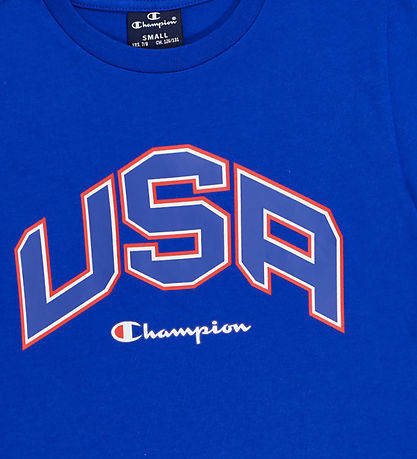Champion T-shirt - Blå m. Print
