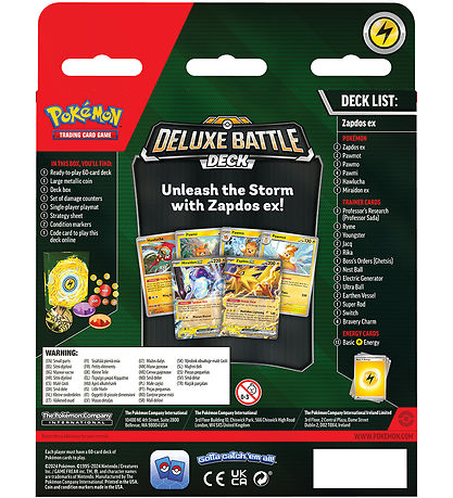 Pokémon Samlekort - Deluxe Battle Deck - Zapdos ex