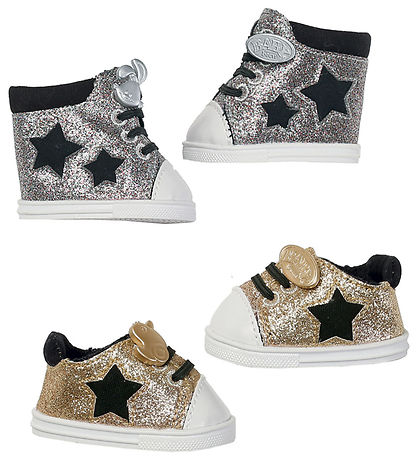 BABY born Sneakers - 43 cm - Assorteret -  Sølv/Guld