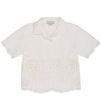 Stella McCartney Kids Skjorte - Ivory m. Hulmønster