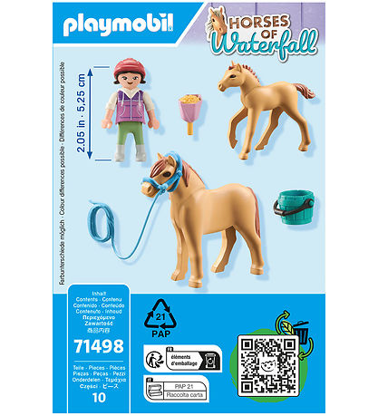 Playmobil Horses Of Waterfall - Barn med Pony og Føl - 71498 - 1