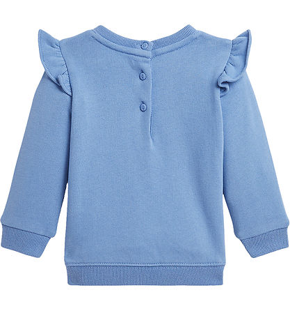 Polo Ralph Lauren Sweatshirt - Lyseblå m. Bamse/Flæser