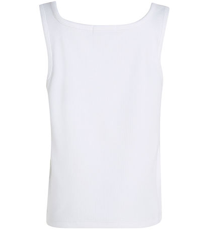 Calvin Klein Top - Rib - Badge Square - Bright White