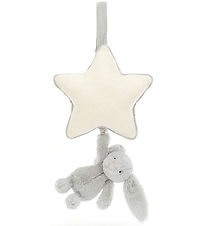 Jellycat Musikuro m. Stjerne - Bashful Bunny - Silver 