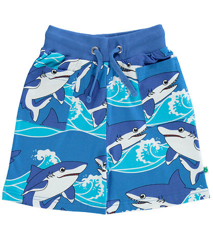 Småfolk Shorts - Brilliant Blue m. Hajer