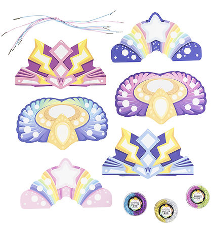 Tiger Tribe Kreasæt - Glitter Goo Crowns - Super Rainbow