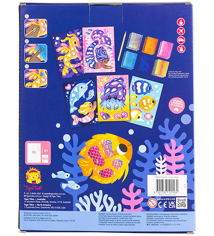 Tiger Tribe Kreasæt - Foil Art - Ocean Magic