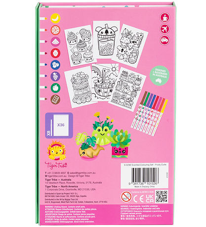 Tiger Tribe Farvesæt - Scented Colouring - Fruity Cutie