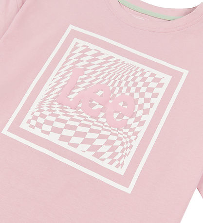 Lee T-Shirt - Check Graphic - Pink Nectar