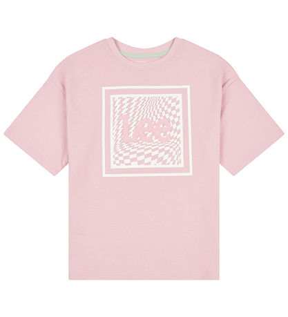 Lee T-Shirt - Check Graphic - Pink Nectar