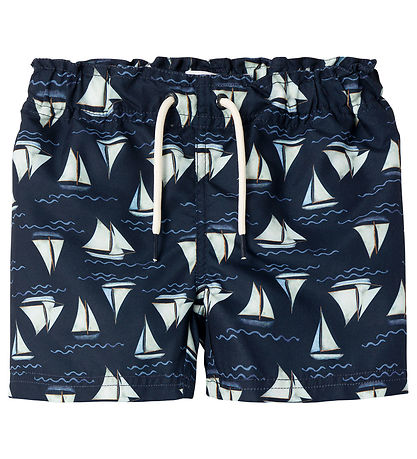 Name It Badeshorts - NmmZimon - Dark Sapphire m. Sejlbåde
