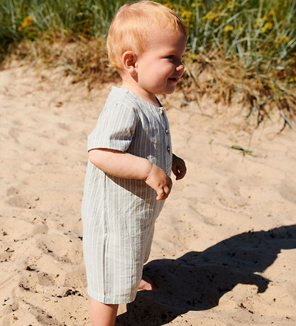 Wheat Sommerdragt - Niller - Aquablue Stripe
