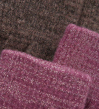 CeLaVi Handsker - Uld/Polyester - 2-pak - Mellow Mauve m. Glimme
