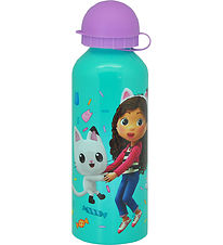 Gabby's Dollhouse Drikkedunk - 500 ml - Aluminum - Turkis/Lilla 