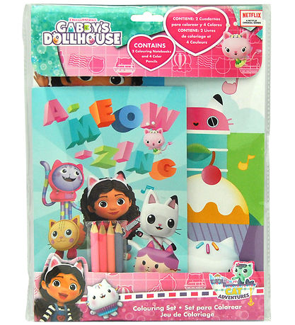 Gabby's Dollhouse Farvesæt m. 4 Farveblyanter