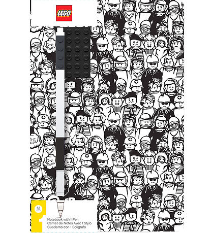 LEGO® Notesbog m. Gel Pen - Minifigures
