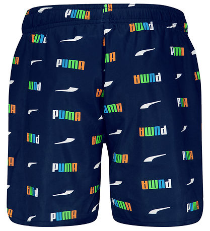 Puma Badeshorts - Printed Logo - Navy Combo