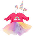 Götz Doll Clothes - Dress/Headband - 30-33cm - Rainbow Unicorn
