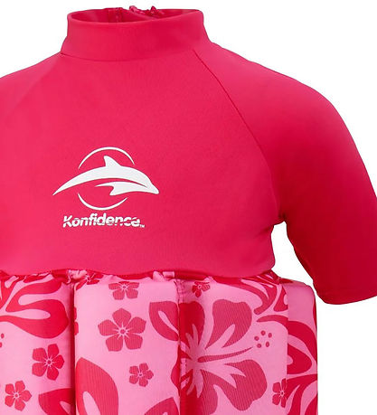 Konfidence Svømmedragt - UV40+ - Pink/Hibiscus Oahu