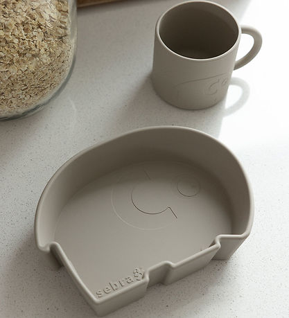 Sebra Skål - Silikone - Fanto - Jetty Beige