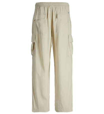 Jack & Jones Bukser - Hør - JpstBill - Cargo - Summer Sand