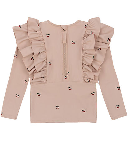 Konges Sløjd Badebluse - Manuca Frill - Cherry Blush