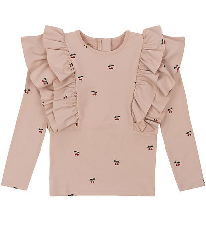 Konges Sløjd Badebluse - Manuca Frill - Cherry Blush