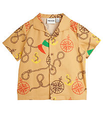 Mini Rodini Skjorte - Nautical Aop - Beige