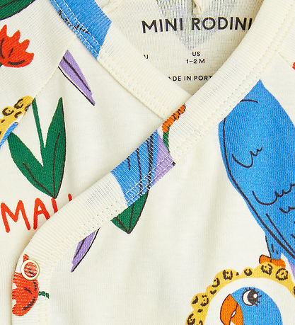 Mini Rodini Sæt - Bukser/Body - Parrots Aop - Multi