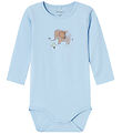Name It Body l/æ - NbmHannon - Chambray Blue m. Elefant