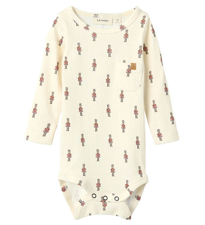 Lil Atelier Body l/æ - Rib - NbmGio - Turtledove m. Tinsoldater