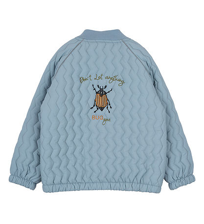 Mikk-Line Bomberjakke - Faded Denim m. Bille