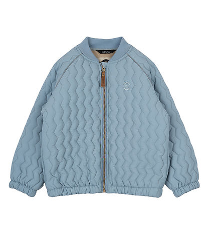 Mikk-Line Bomberjakke - Faded Denim m. Bille