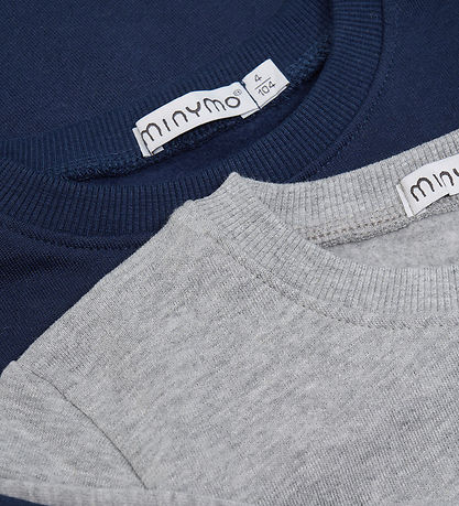 Minymo Sweatsshirt - 2-pak - Greymelange