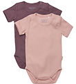 Minymo Bodysuit s/s - 2-Pack - Misty Rose