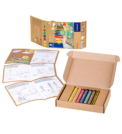 Staedtler Farvekridt m. Aktivitetsbog - Noris Junior - 7 stk.