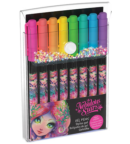Nebulous Stars Kuglepenne - Gel - 8 stk. - Neon