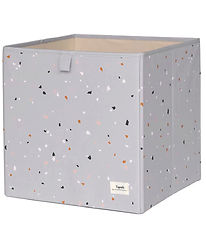 3 Sprouts Opbevaringskasse - 33x33x33 cm - Terrazzo/Lysegrå