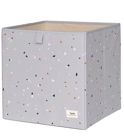 3 Sprouts Opbevaringskasse - 33x33x33 cm - Terrazzo/Lysegrå