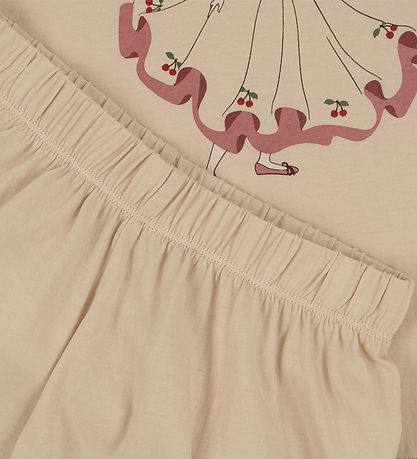 Konges Sløjd Sæt - T-shirt/Shorts - Famo Frill - Smoke Gray