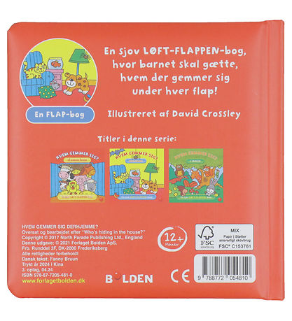 Forlaget Bolden Billedbog m. Flapper - Hvem Gemmer Sig - Derhjem